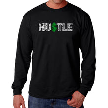Load image into Gallery viewer, Hustle  - Men&#39;s Word Art Long Sleeve T-Shirt