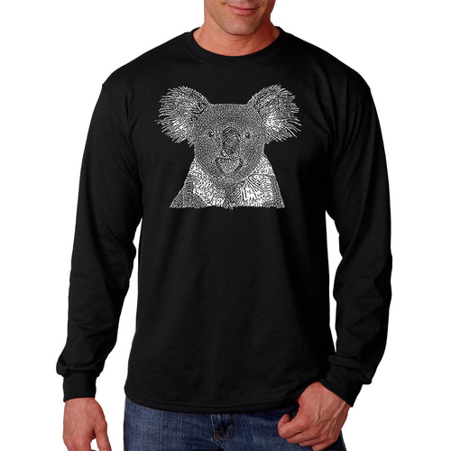 Koala - Men's Word Art Long Sleeve T-Shirt