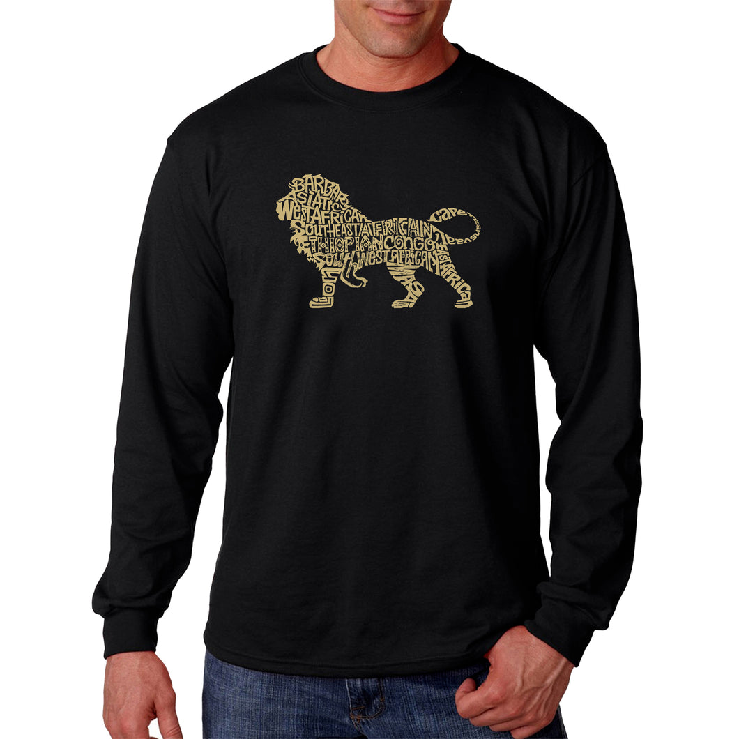 Lion - Men's Word Art Long Sleeve T-Shirt
