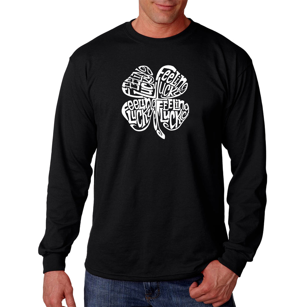 Feeling Lucky - Men's Word Art Long Sleeve T-Shirt