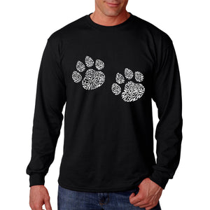 Meow Cat Prints - Men's Word Art Long Sleeve T-Shirt