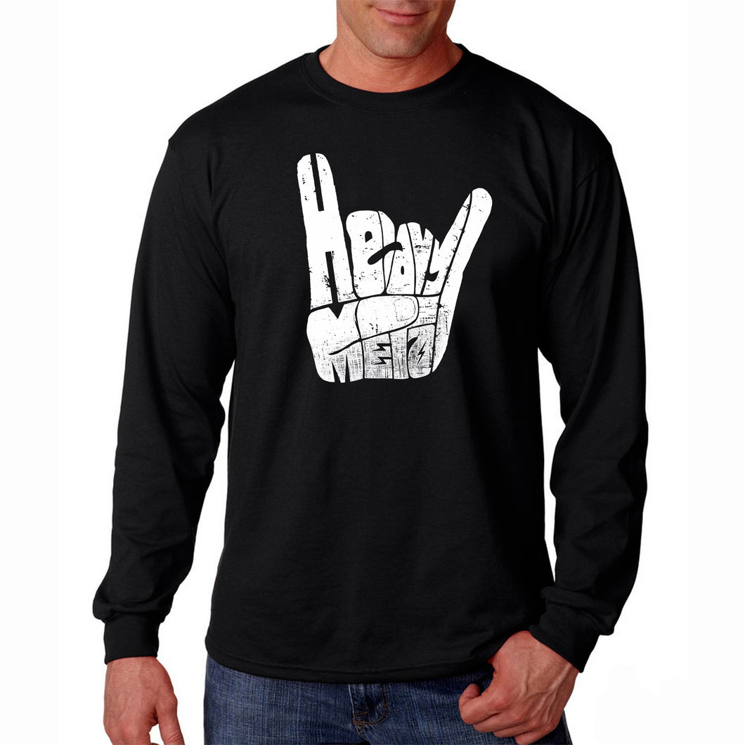 Heavy Metal - Men's Word Art Long Sleeve T-Shirt
