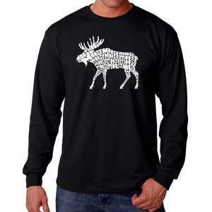 Moose  - Men's Word Art Long Sleeve T-Shirt