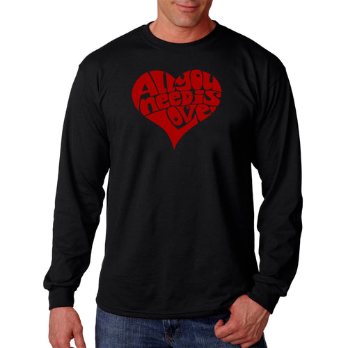 All You Need Is Love - Men's Word Art Long Sleeve T-Shirt