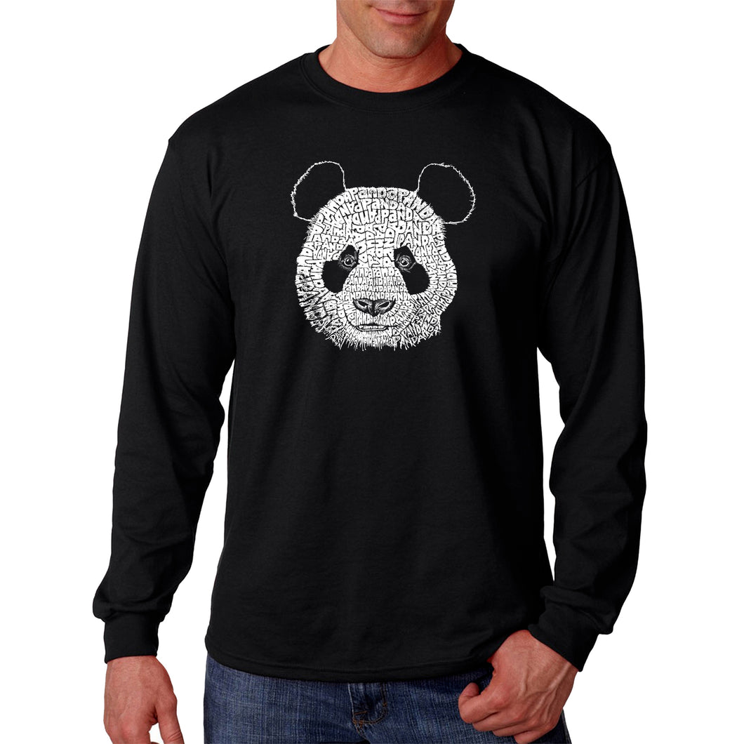 Panda - Men's Word Art Long Sleeve T-Shirt