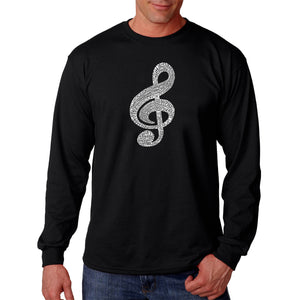 Music Note - Men's Word Art Long Sleeve T-Shirt