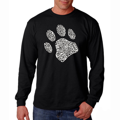 Dog Paw - Men's Word Art Long Sleeve T-Shirt