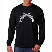 Load image into Gallery viewer, CROSSED PISTOLS - Men&#39;s Word Art Long Sleeve T-Shirt
