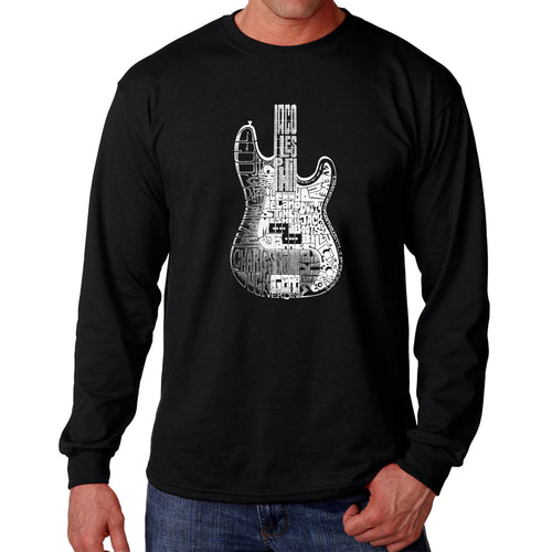 Bass Guitar  - Men's Word Art Long Sleeve T-Shirt