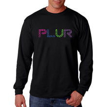 Load image into Gallery viewer, PLUR - Men&#39;s Word Art Long Sleeve T-Shirt