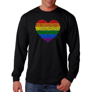 Pride Heart - Men's Word Art Long Sleeve T-Shirt