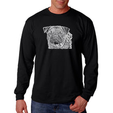 Load image into Gallery viewer, Pug Face - Men&#39;s Word Art Long Sleeve T-Shirt