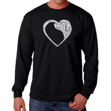 Load image into Gallery viewer, Dog Heart - Men&#39;s Word Art Long Sleeve T-Shirt