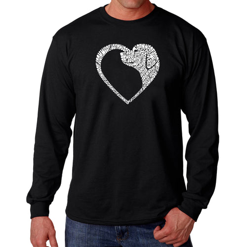 Dog Heart - Men's Word Art Long Sleeve T-Shirt
