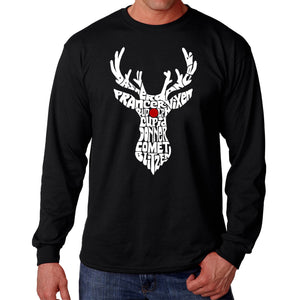 Santa's Reindeer  - Men's Word Art Long Sleeve T-Shirt