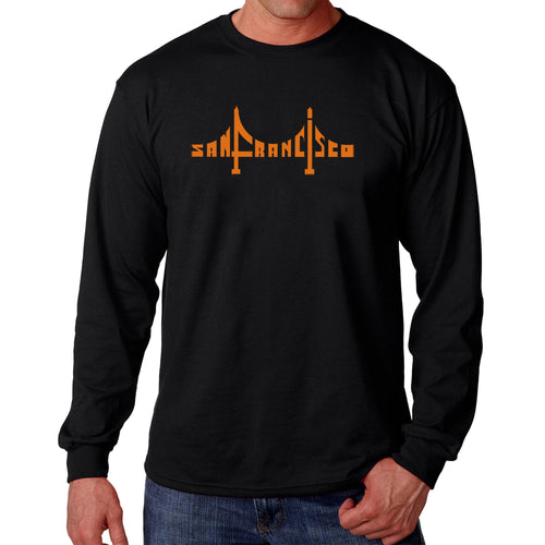 San Francisco Bridge  - Men's Word Art Long Sleeve T-Shirt