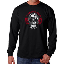 Load image into Gallery viewer, Music Notes Skull  - Men&#39;s Word Art Long Sleeve T-Shirt