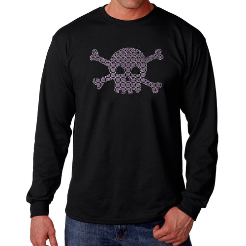 XOXO Skull  - Men's Word Art Long Sleeve T-Shirt