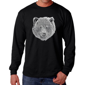 Bear Face  - Men's Word Art Long Sleeve T-Shirt