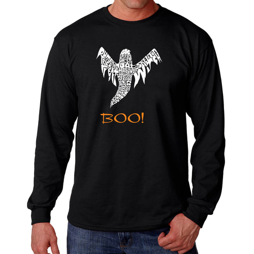 Halloween Ghost - Men's Word Art Long Sleeve T-Shirt