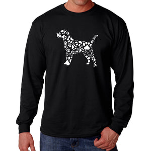 Dog Paw Prints  - Men's Word Art Long Sleeve T-Shirt