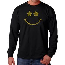 Load image into Gallery viewer, Rockstar Smiley  - Men&#39;s Word Art Long Sleeve T-Shirt