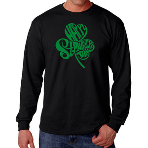 St Patricks Day Shamrock - Men's Word Art Long Sleeve T-Shirt – LA Pop Art