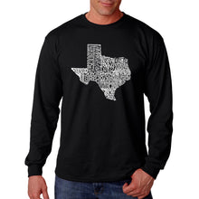 Load image into Gallery viewer, The Great State of Texas - Men&#39;s Word Art Long Sleeve T-Shirt