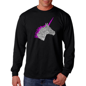 Unicorn - Men's Word Art Long Sleeve T-Shirt