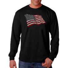 Load image into Gallery viewer, American Wars Tribute Flag - Men&#39;s Word Art Long Sleeve T-Shirt