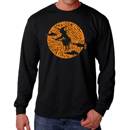 Spooky Witch  - Men's Word Art Long Sleeve T-Shirt