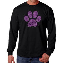Load image into Gallery viewer, XOXO Dog Paw  - Men&#39;s Word Art Long Sleeve T-Shirt