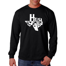 Load image into Gallery viewer, Hey Yall - Men&#39;s Word Art Long Sleeve T-Shirt