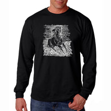 Load image into Gallery viewer, POPULAR HORSE BREEDS - Men&#39;s Word Art Long Sleeve T-Shirt