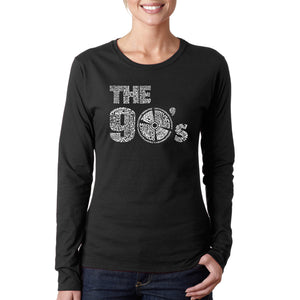 90S - Women's Word Art Long Sleeve T-Shirt