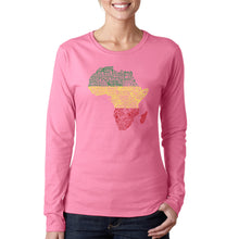 Load image into Gallery viewer, Countries in Africa - Women&#39;s Word Art Long Sleeve T-Shirt