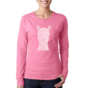 Alpaca - Women's Word Art Long Sleeve T-Shirt