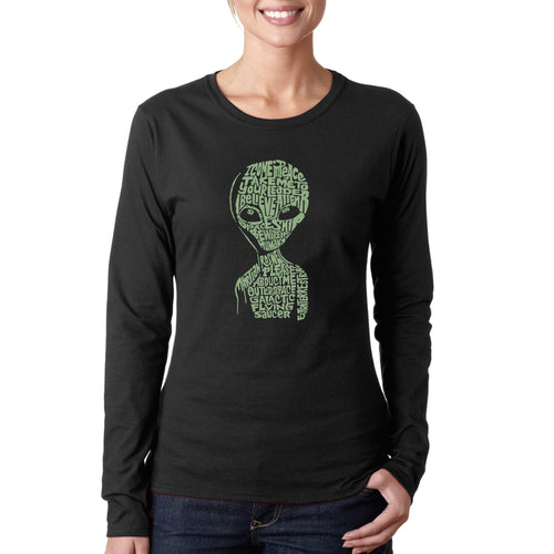 Alien - Women's Word Art Long Sleeve T-Shirt