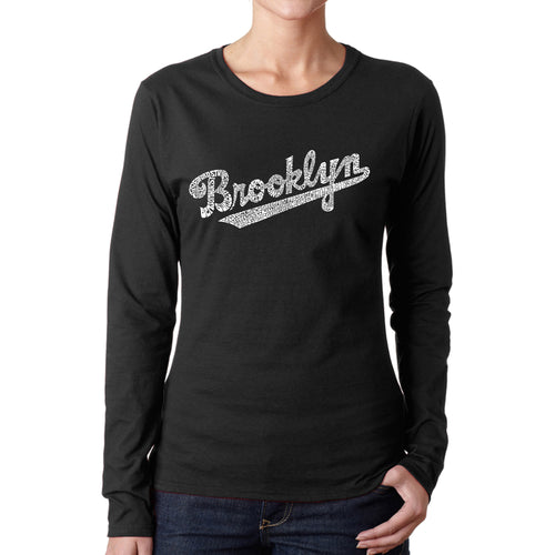 Brooklyn Neighborhoods  - Women's Word Art Long Sleeve T-Shirt