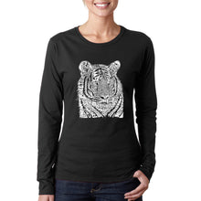 Load image into Gallery viewer, Big Cats -  Women&#39;s Word Art Long Sleeve T-Shirt