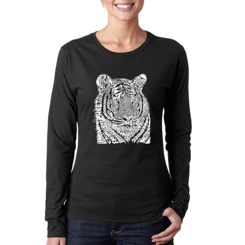 Big Cats -  Women's Word Art Long Sleeve T-Shirt