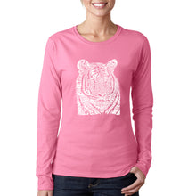 Load image into Gallery viewer, Big Cats -  Women&#39;s Word Art Long Sleeve T-Shirt