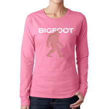 Load image into Gallery viewer, Bigfoot - Women&#39;s Word Art Long Sleeve T-Shirt