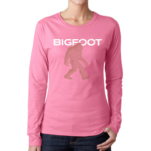 Bigfoot - Women's Word Art Long Sleeve T-Shirt