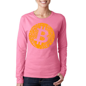 Bitcoin  - Women's Word Art Long Sleeve T-Shirt