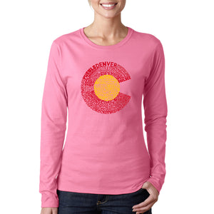 Colorado - Women's Word Art Long Sleeve T-Shirt