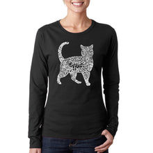 Load image into Gallery viewer, Cat - Women&#39;s Word Art Long Sleeve T-Shirt