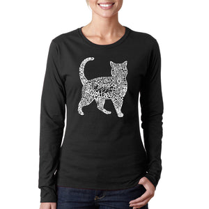 Cat - Women's Word Art Long Sleeve T-Shirt