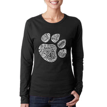 Load image into Gallery viewer, Cat Paw -  Women&#39;s Word Art Long Sleeve T-Shirt