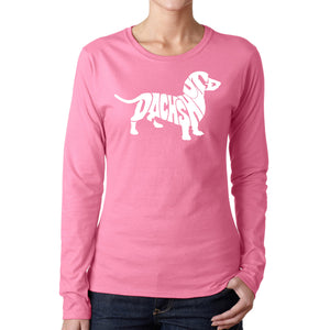 Dachshund  - Women's Word Art Long Sleeve T-Shirt